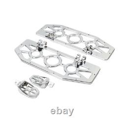 Driver Passenger Floorboard Foot Peg Pedals For Harley Road King Heritage Chrome