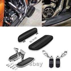 Driver /Passenger Floorboard /Footpeg Pegs /Clamp Fit For Harley Touring 1993-Up