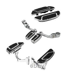 Driver Passenger Floorboard &Highway Footpegs Mount Fit For Harley Touring 93-Up