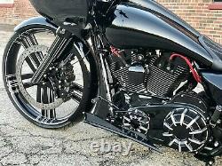 Floorboards for Harley Baggers Chrome-E-O XL ALL BLACK 22x5, Rider Boards