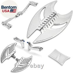 For Harley Chrome Floorboard Passenger Footboards Road King FLHR Road Street Gli