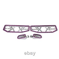 For Harley Electra Road Glide Driver Passenger Floorboard Foot Peg Pedals 4X