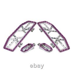 For Harley Electra Road Glide Driver Passenger Floorboard Foot Peg Pedals 4X