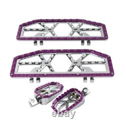 For Harley Electra Road Glide Driver Passenger Floorboard Foot Peg Pedals 4X