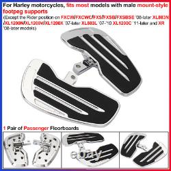 For Harley Models With Male Mount-Style Footpeg Supports Passenger Floorboards