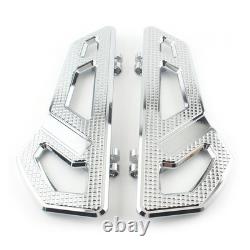 For Harley Softail Touring Road Glide Driver Rider Floorboard Footboard Chrome