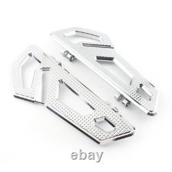 For Harley Softail Touring Road Glide Driver Rider Floorboard Footboard Chrome