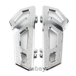 For Harley Softail Touring Road Glide Driver Rider Floorboard Footboard Chrome