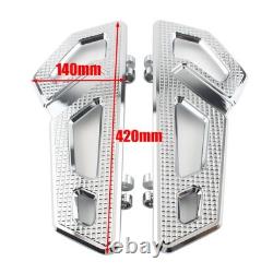 For Harley Softail Touring Road Glide Driver Rider Floorboard Footboard Chrome