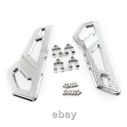 For Harley Softail Touring Road Glide Driver Rider Floorboard Footboard Chrome