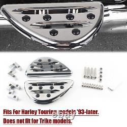 For Harley Touring 1993+ Chrome Rear Passenger Floorboard Foot Pegs Left & Right