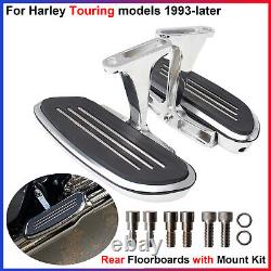 For Harley Touring Models1993-later Aluminum Alloy Rear Floorboards With Mount Kit