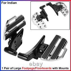 For Indian Challenger Adjustable, Foldable Passenger Floorboards Rear Footboards