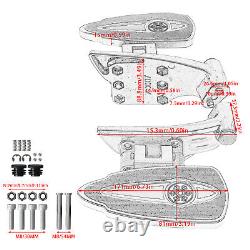 For Indian Challenger Roadmaster Springfield Foldable Rear Passenger Floorboards