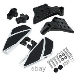 For Indian Roadmaster, Challenger, Chieftain Foldable Rear Floorboards Chrome
