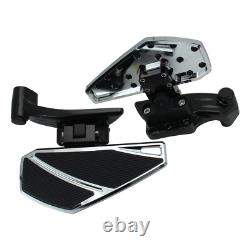 For Indian Roadmaster, Challenger, Chieftain Foldable Rear Floorboards Chrome