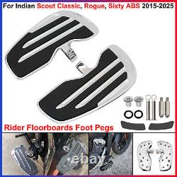 For Indian Scout Classic, Bobber, Sixty ABS 2015-25, Rider Floorboards Foot Pegs