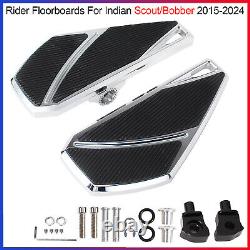 Front Aluminum Alloy+Rubber Rider Floorboards For Indian Scout/Bobber 2015-2024