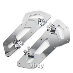 Front Driver Rider Floorboard Footboard 2PCS Fit Harley Softail Touring Chrome
