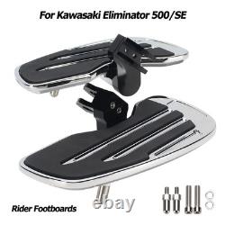 Front Floorboards For Kawasaki Eliminator 500/SE Wide Footpegs Rider Footboards