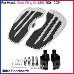 Front Footboards Chrome Rider Floorboards For Honda Gold Wing GL1800 2001-2024