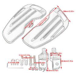 Front Footboards Chrome Rider Floorboards For Honda Gold Wing GL1800 2001-2024