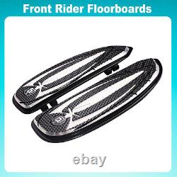 Front Rider Floorboards Footrest For Harley FLD Dyna FLT Touring FLST Softail
