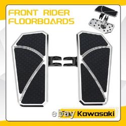 Front Rider Floorboards For Kawasaki Vulcan S EN650 2015+ Wide Footpeg Footboard