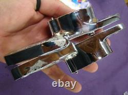 Harley Chrome Passenger Floorboard mounts Swingarm Evo FL 50588-93X ss1363