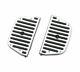 Harley New Oem Chrome And Rubber Touring Passenger Footboard Floorboard Inserts