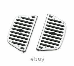 Harley NEW OEM Chrome and Rubber touring passenger footboard floorboard inserts