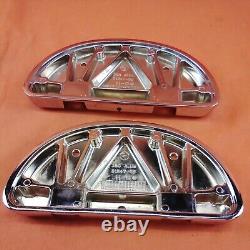 Harley-davidson Genuine Chrome Passenger Halfmoon Floorboard Pans 51247-09