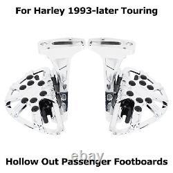 Hollow Out Passenger Footboards For Harley 93-ON Touring Electra Glide Road King