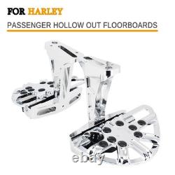 Hollow Out Passenger Footboards For Harley 93-ON Touring Electra Glide Road King