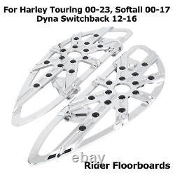 Hollow Out Rider Footboard For Harley Softail 00-17, Touring 00-23, FLD Dyna 12-16