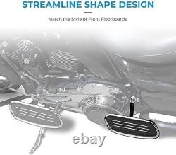 KEMIMOTO Passenger Floorboards with Mount Bracket Kits Motorcycle Floorboards