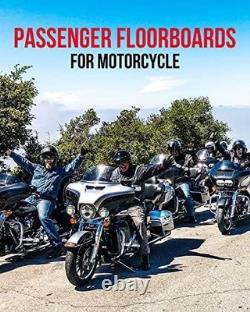 KEMIMOTO Passenger Floorboards with Mount Bracket Kits Motorcycle Floorboards