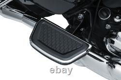 Kuryakyn Black Chrome Hex Passenger Board Inserts Harley Touring, Softail, Dyna