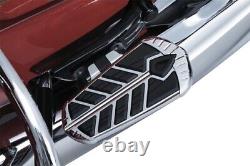 Kuryakyn Spear Passenger Floorboard Insert Chrome, Passenger 5656 Chrome Black