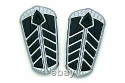 Kuryakyn Spear Passenger Floorboard Inserts (Pair) Chrome For Indian 5656