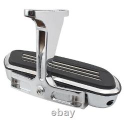 Left and Right Streamline Floorboards Chrome Holder Black Pads For HD Touring