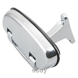 Left and Right Streamline Floorboards Chrome Holder Black Pads For HD Touring