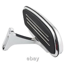 Left and Right Streamline Floorboards Chrome Holder Black Pads For HD Touring