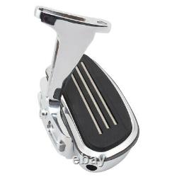 Left and Right Streamline Floorboards Chrome Holder Black Pads For HD Touring