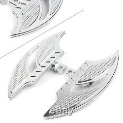 Male Mount FootPeg Tomahawk Passenger Floorboard for Harley Dyna FXD FLST Chrome