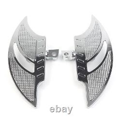 Male Mount FootPeg Tomahawk Passenger Floorboard for Harley Dyna FXD FLST Chrome