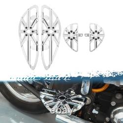 Motorcycle Floorboards Set Driver Front Footboards and Rear Passenger Foot Pe