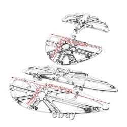 Motorcycle Floorboards Set Driver Front Footboards and Rear Passenger Foot Pe