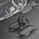 Motorcycle Passenger Floorboards Black Streamline Footboards With Mount Bra