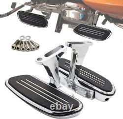 Motorcycle Passenger Floorboards Chromed Streamline Street Glide Footboards wi